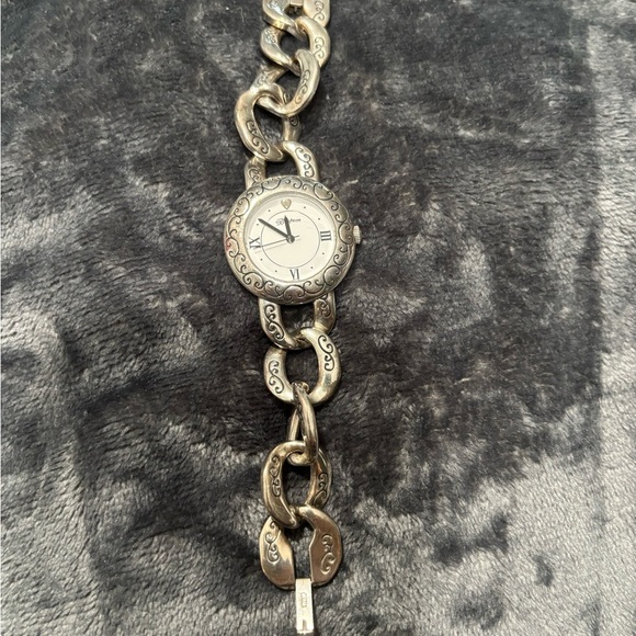 Brighton Accessories - Brighton Silver Chain Link Watch – 9” Adjustable, Needs New Battery
